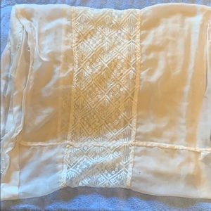 White light weight scarf